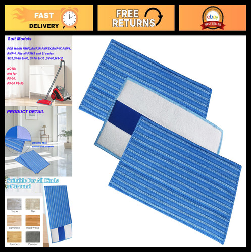 Pack reusable microfiber mop - 3,